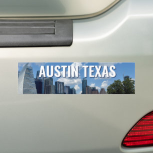 Austin Texas City Skyline Photography Bumper Sticker