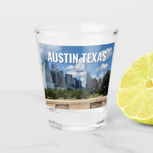 Austin Texas City Skyline Photography Shot Glass