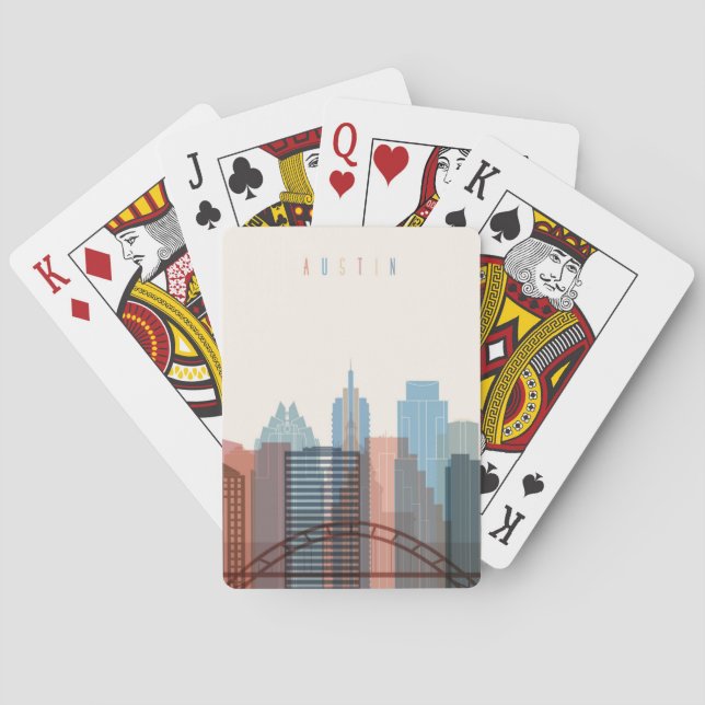 Austin, Texas | City Skyline Playing Cards (Back)