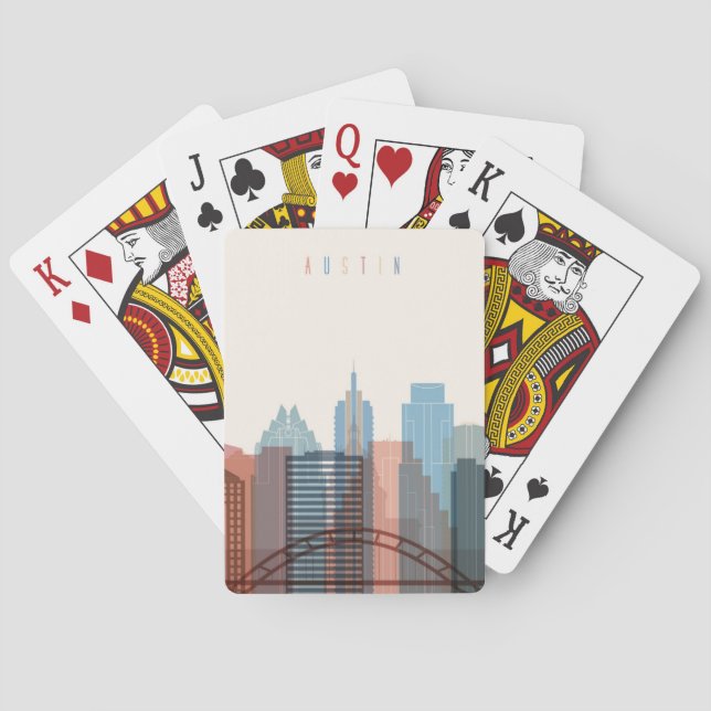 Austin, Texas | City Skyline Playing Cards (Back)
