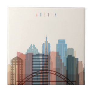 Austin, Texas City Skyline Tile