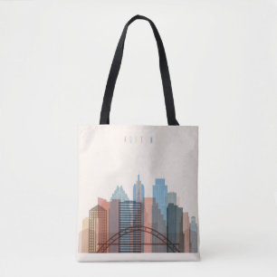 Austin, Texas City Skyline Tote Bag