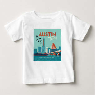 Austin, Texas   Congress Avenue Bridge Baby T-Shirt