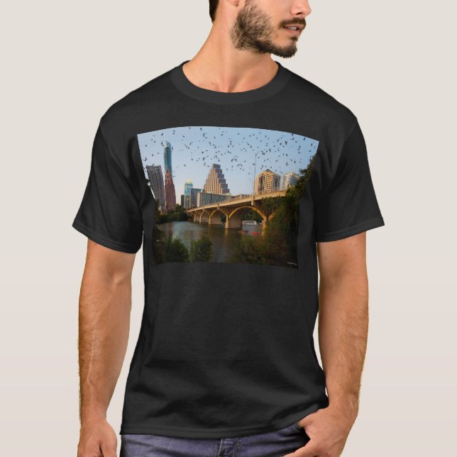 Austin, Texas Congress Bridge Bats T-Shirt (Front)