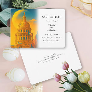 Austin Texas Destination Wedding Save the Date  