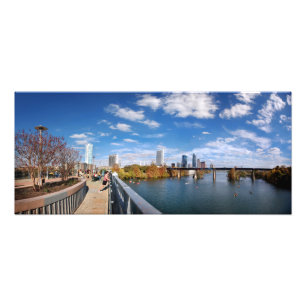 Austin Texas Downtown Lady Bird Lake Trail Bridge Photo Print