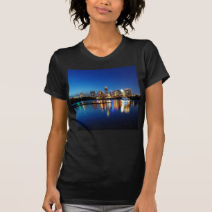 Austin Texas Downtown Night Skyline Ladybird Lake T-Shirt