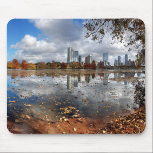 Austin Texas Downtown Skyline from Ladybird Lake Mouse Mat