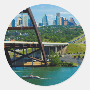 Austin, Texas from 360 Bridge Classic Round Sticker