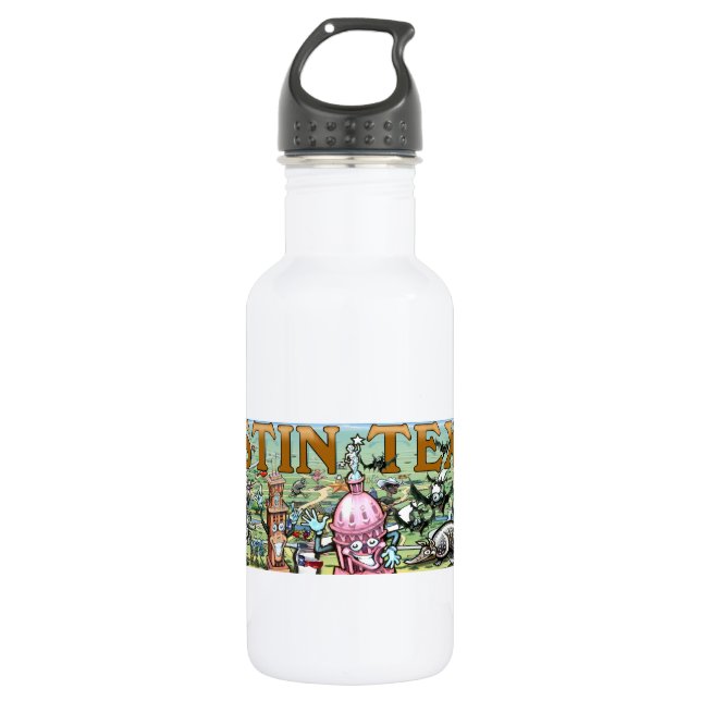 Austin Texas Fun Map 532 Ml Water Bottle (Front)