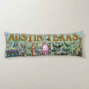 Austin Texas Fun Map Body Cushion