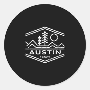 Austin Texas Gifts Austin TX Outdoors Hiking Classic Round Sticker