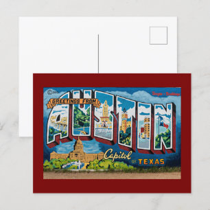 Austin, Texas Greetings Postcard