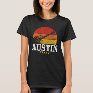 Austin Texas Guitar Country Music Folk Jazz Vintag T-Shirt