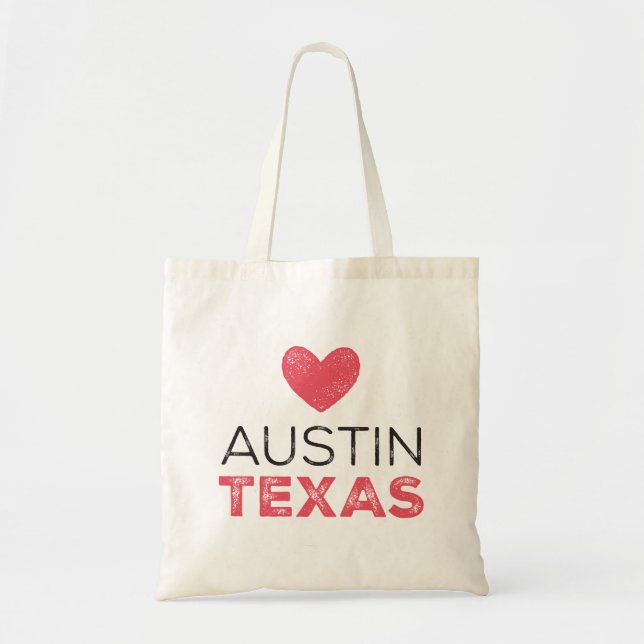 Austin Texas Heart Tote (Front)