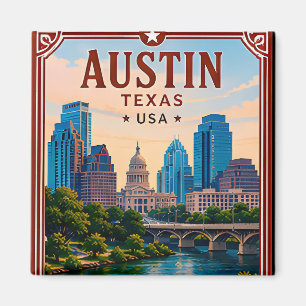 🤠 Austin Texas Memory From Downtown Visit 🤠 Magnet