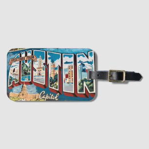 Austin Texas Mural Wall Luggage Tag
