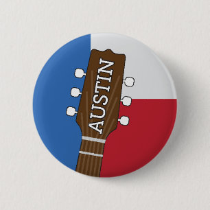Austin Texas - Music Capital of the World - Button