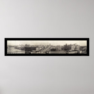 Austin, Texas Panorama Photo 1910 Poster