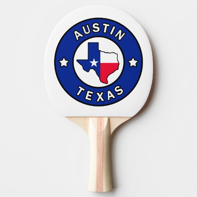 Austin Texas Ping Pong Paddle (Front)