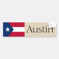 Austin, Texas proposed flag bumper sticker