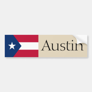 Austin, Texas proposed flag bumper sticker