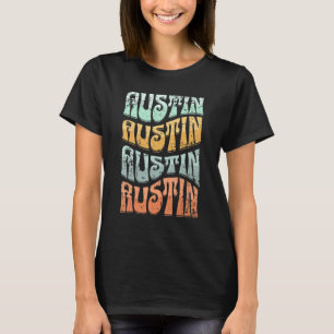 Austin Texas Retro 60s 70s Style Distressed Design T-Shirt