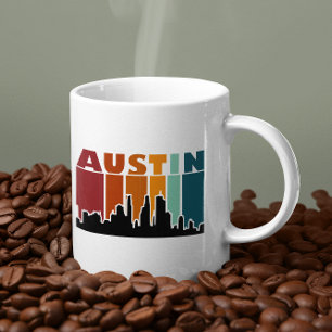 Austin Texas Retro Sunset Cityscape Coffee Mug