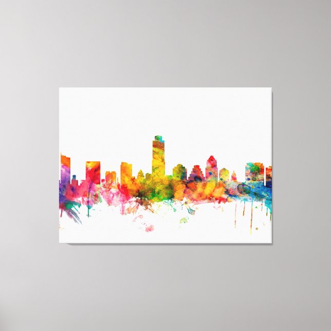 Austin Texas Skyline Canvas Print (Front)