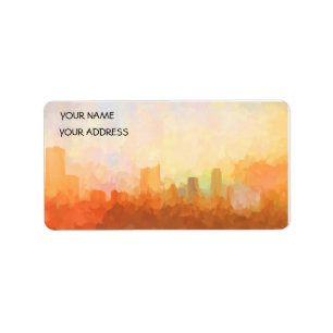 AUSTIN, TEXAS SKYLINE-In the Clouds-Address Labels