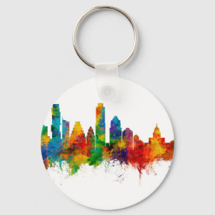 Austin Texas Skyline Key Ring