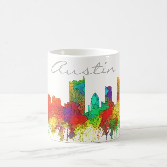 Austin Texas Skyline-SG Coffee Mug (Center)