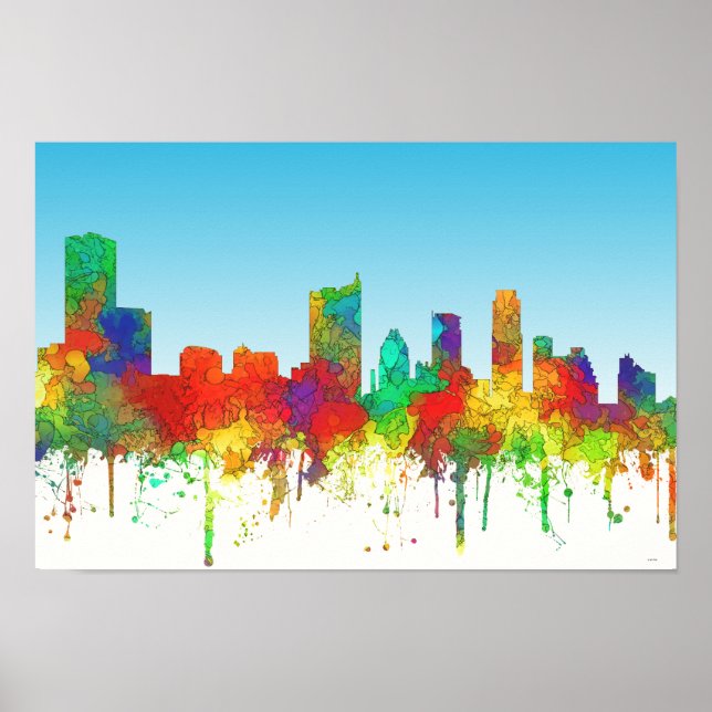 Austin Texas Skyline-SG Poster (Front)