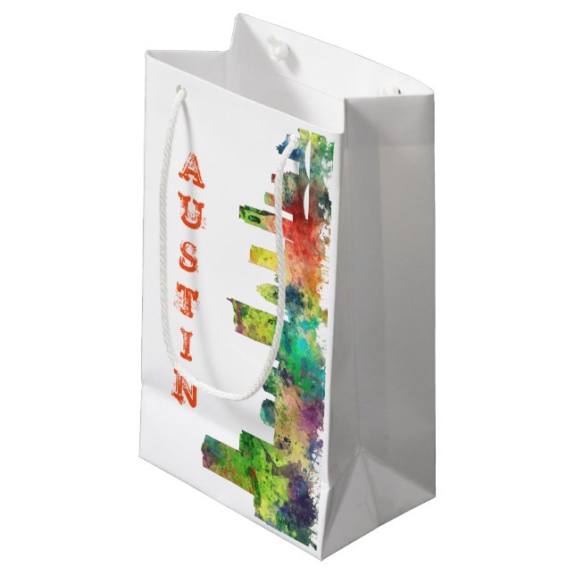 AUSTIN TEXAS SKYLINE SP - SMALL GIFT BAG (Front Angled)
