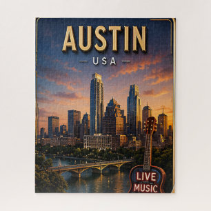 Austin Texas Skyline Travel Jigsaw Puzzle