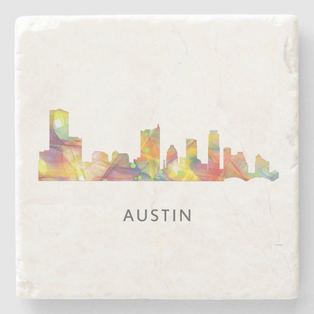 AUSTIN TEXAS SKYLINE WB1 - STONE COASTER (Front)
