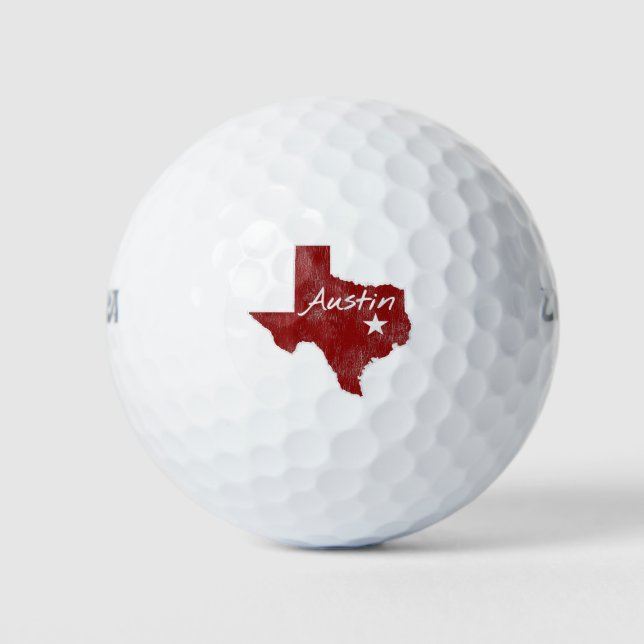 Austin Texas State Star Golf Balls (Front)