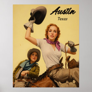 Austin, Texas travel poster
