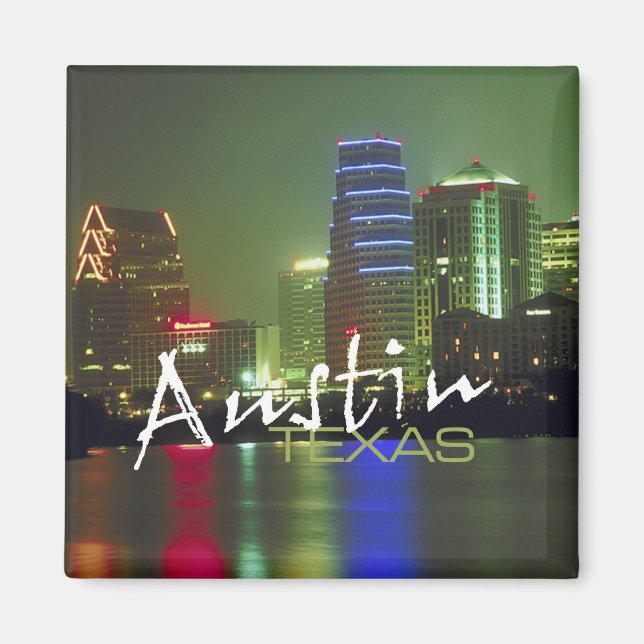 Austin Texas Travel Souvenir Fridge Magnets (Front)