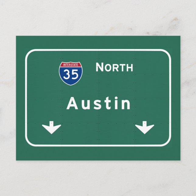 Austin Texas tx Interstate Highway Freeway Road : Postcard (Front)