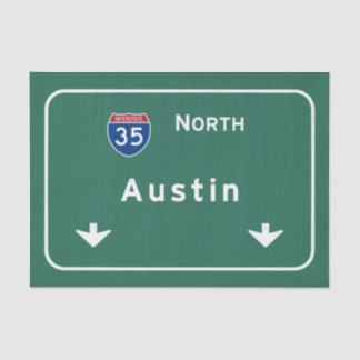 Austin Texas tx Interstate Highway Freeway Road : Tissue Paper