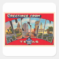 Austin Texas TX Vintage Large Letter Postcard