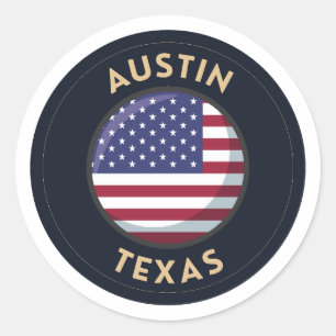 Austin Texas - United States of America Texas  Classic Round Sticker