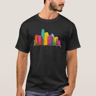 Austin Texas USA Skyline Silhouette Outline Sketch T-Shirt