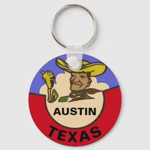 Austin, Texas Vintage Keychain