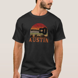 Austin Texas Vintage Sunset Music Capital T-Shirt