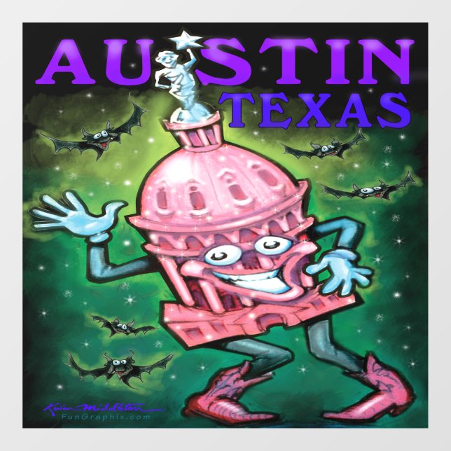 Austin Texas Window Cling (Sheet)