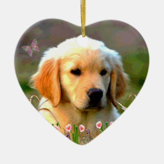 Austin The Golden Labrador Ceramic Tree Decoration