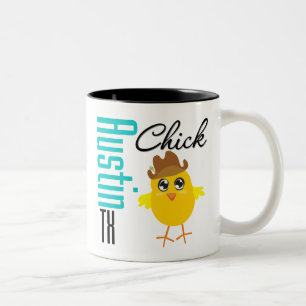 Austin TX Chick-2 Two-Tone Coffee Mug
