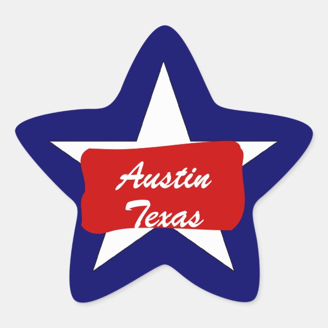 Austin TX  Lone Star State  Luggage Travel sticker (Front)